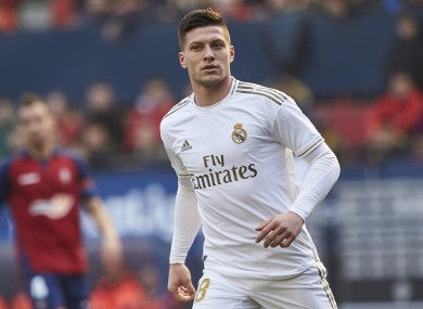 23-year-old Jovic has only managed two starts in La Liga this season.