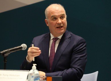 Dr Tony Holohan, Chief Medical Officer, pictured at yesterday's briefing.