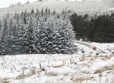 An emergency services jeep in the west Wicklow mountains.