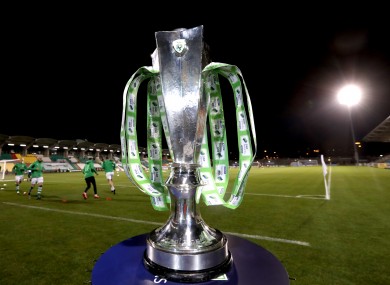 The Premier Division trophy (file pic).