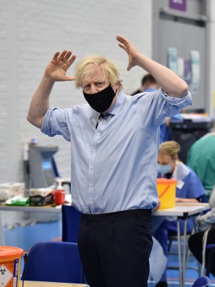 Boris Johnson in Northern Ireland earlier this month.