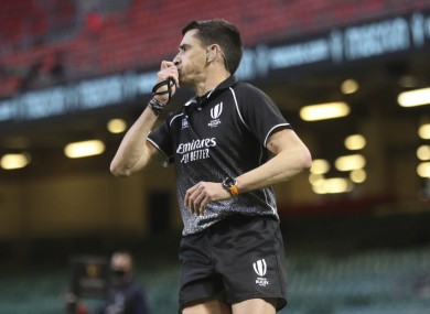 Referee Pascal Gauzere.