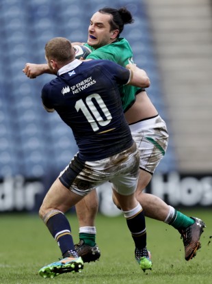 James Lowe had a tough outing against Scotland.