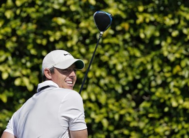 Rory McIlroy after a drive at Bay Hill.