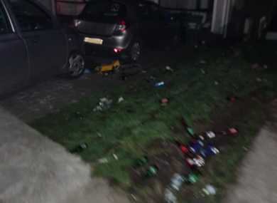 Gardaí shared an image of the scene of last night's incident on social media.
