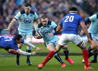 Scotland captain Stuart Hogg in action against France last year.
