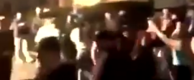 A screengrab from one of the videos on social media.