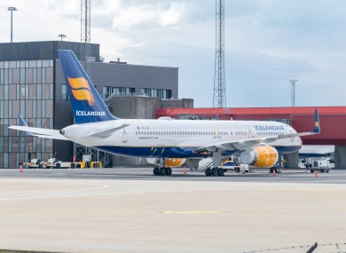 File. An Icelandair plane at Keflavik Airport.