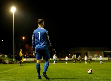 Cabo goalkeeper Adam Hayden in action at Stradbrook.