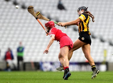 Cork dual star Libby Coppinger in action against Kilkenny.