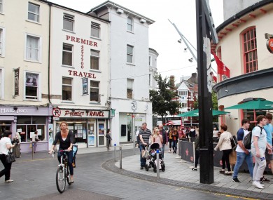 File image of people walking on a street in Cork City in 2016.