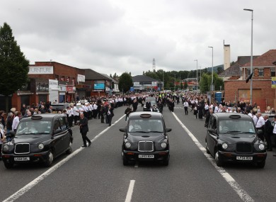 The funeral procession of senior Irish Republican and former leading IRA figure Bobby Storey