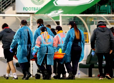 Gartland was stretched off in Tallaght Stadium last Friday night.