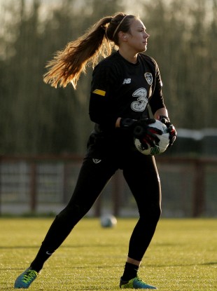 Ireland goalkeeper Grace Moloney.