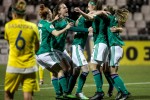 Northern Ireland's Marissa Callaghan celebrates her goal.