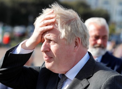 Boris Johnson on a visit to Wales yesterday