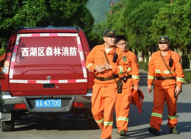 A team during the search for the missing leopard.