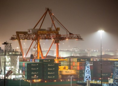 A view of cranes at Dublin Port (file photo)