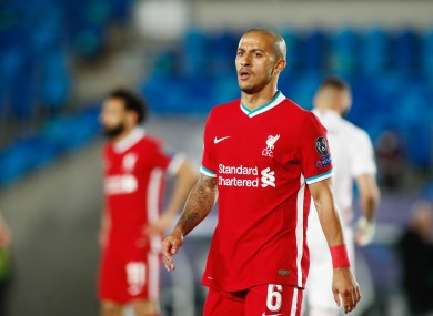 Liverpool midfielder Thiago Alcantara.