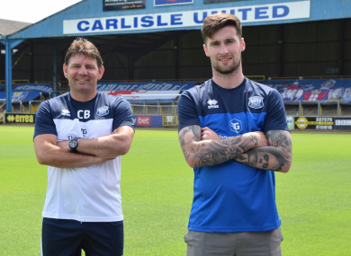 Corey Whelan (right) alongside head coach Chris Beech.