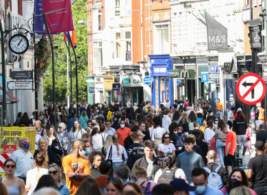 Grafton Street in Dublin, pictured here last month.