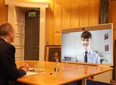 Ruairí Holohan, speaking with Micheál Martin last year.
