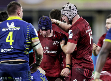 The Wycherley brothers in action against Clermont.