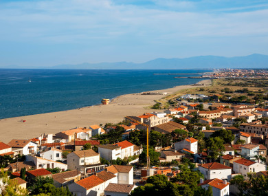 The town of Leucate on the coast of southern France: Local media said the woman swept away by strong currents.