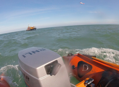 An RNLI image from the scene near Wicklow Head.