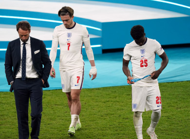 Dejection for England.