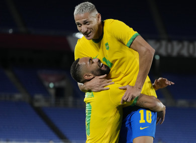 Richarlison celebrates.