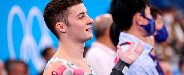 Rhys McClenaghan after his disappointing performance in the Olympic final.