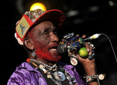 Lee 'Scratch' Perry performs during Womad Festival 2013.