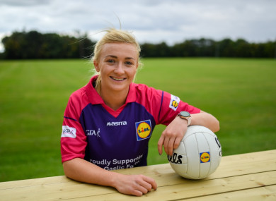 Lidl ambassador and Dublin footballer, Carla Rowe, poses for a portrait at the announcement of the #SeriousSupport Schools Programme at Portmarnock Community School.