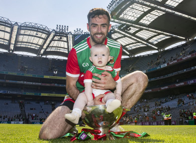 Kevin McLoughlin with his daughter Saorla after the Connacht final.