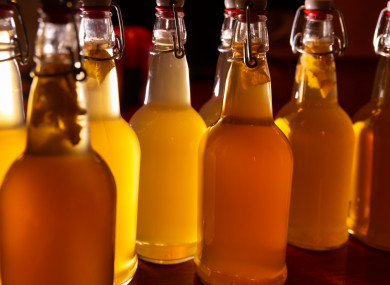 File image of bottles of kombucha.