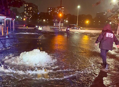 Flooding on New York York’s Upper East Side