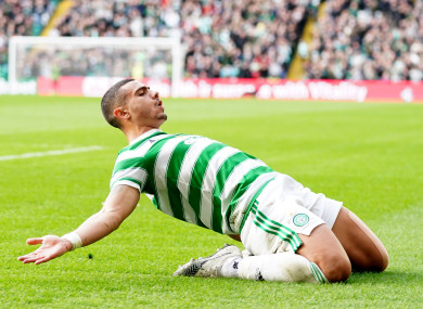 Georgios Giakoumakis celebrating his goal.