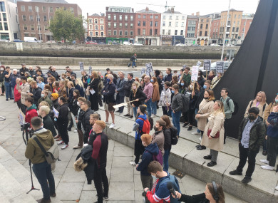 Today's protest in Dublin.