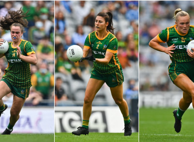 Senior nominees (l-r): Emma Duggan, Emma Troy, Vikki Wall (all Meath).