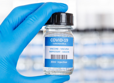 File photo of a container of Covid-19 vaccine