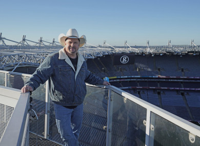 Garth Brooks on the skyline of Croke Park today.