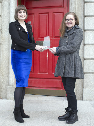 Michelle Hennessy and Maria Delaney at the Irish Red Cross offices earlier today