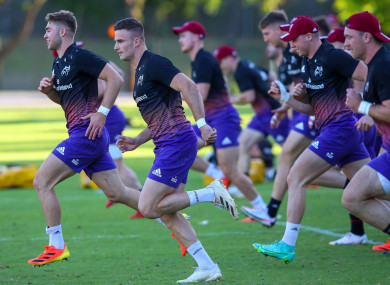 Munster squad training in Pretoria this week.