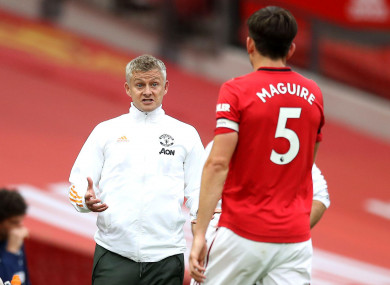 Ole Gunnar Solskjaer and Harry Maguire.