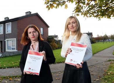 Senator Lynn Ruane and co-ordinator of the TDATF Grace Hill at the launch of the task force's report