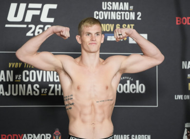 Ian Garry pictured ahead of his UFC debut.