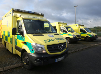File image of ambulances in Ireland.
