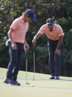 Tiger and Charlie Woods.