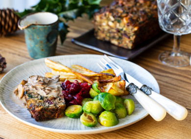 File image of one iteration of a vegetarian Christmas dinner.